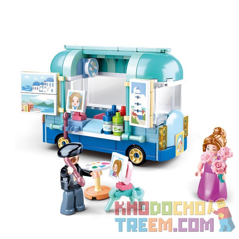 SLUBAN M38-B0865 B0865 0865 M38B0865 38-B0865 non  TRĂNG MẬT SƠN XE bộ đồ chơi xếp lắp ráp ghép mô hình  Các Bạn Gái 148 khối