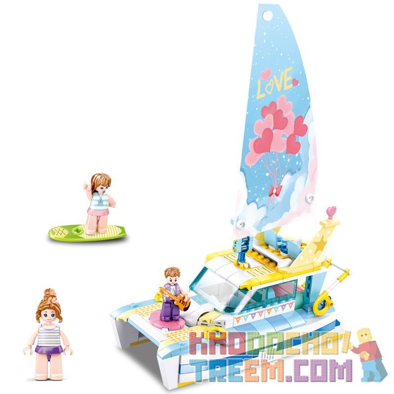 SLUBAN M38-B0867 B0867 0867 M38B0867 38-B0867 non  DU THUYỀN BLUE DREAM bộ đồ chơi xếp lắp ráp ghép mô hình  Các Bạn Gái 301 khối