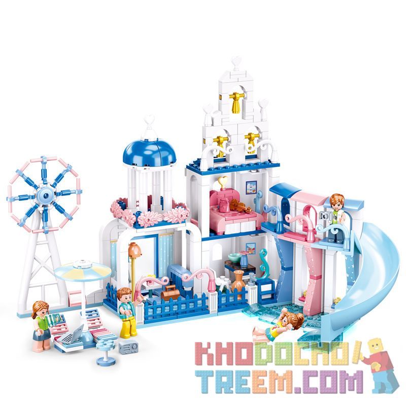 SLUBAN M38-B0868 B0868 0868 M38B0868 38-B0868 non  BIỆT THỰ AEGEAN bộ đồ chơi xếp lắp ráp ghép mô hình  Các Bạn Gái 446 khối