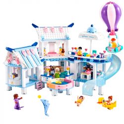 SLUBAN M38-B0929 B0929 0929 M38B0929 38-B0929 non  BIỆT THỰ CÓ HỒ BƠI NHÌN RA ĐẠI DƯƠNG bộ đồ chơi xếp lắp ráp ghép mô hình  Các Bạn Gái 938 khối