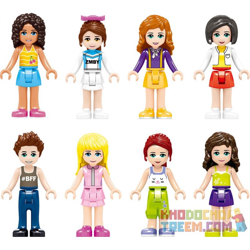 ZHEGAO QL1158 1158 non  8 KHU NGHỈ MÁT BÃI BIỂN MÙA HÈ bộ đồ chơi xếp lắp ráp ghép mô hình  HIPS Các Bạn Gái 315 khối