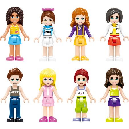 ZHEGAO QL1158 1158 non  8 KHU NGHỈ MÁT BÃI BIỂN MÙA HÈ bộ đồ chơi xếp lắp ráp ghép mô hình  HIPS Các Bạn Gái 315 khối