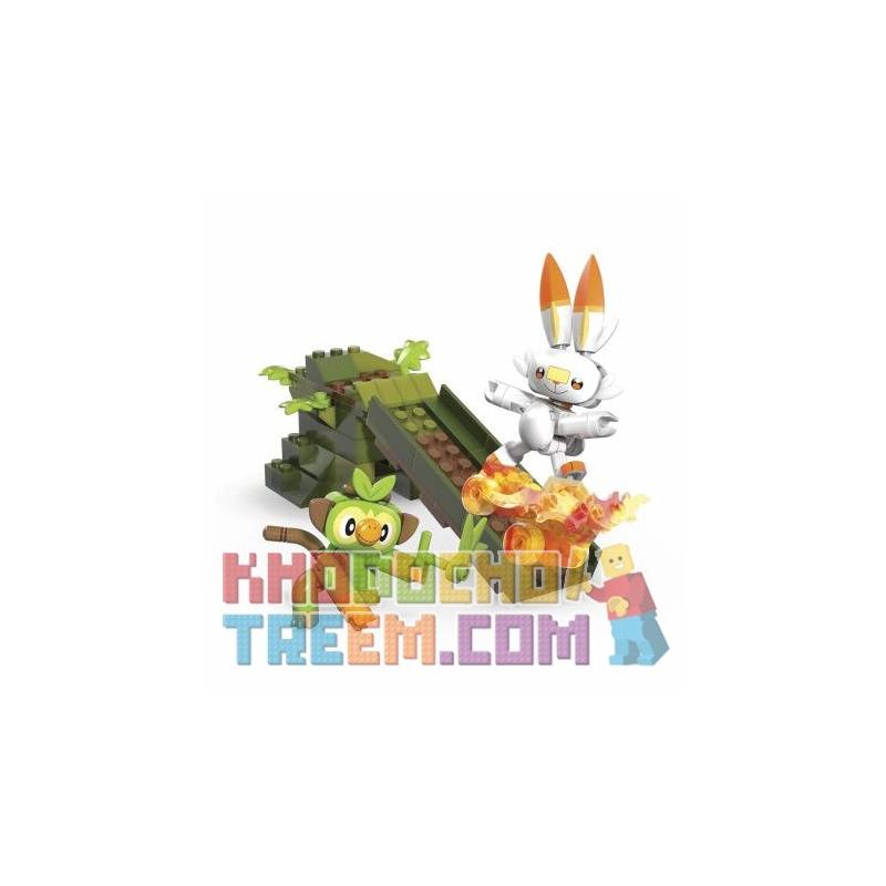 MEGA BLOKS GMD29 non  GROSKY VS SCOCI. bộ đồ chơi xếp lắp ráp ghép mô hình Movie & Game GROOKEY VS. SCORBUNNY Phim Và Trò Chơi 134 khối