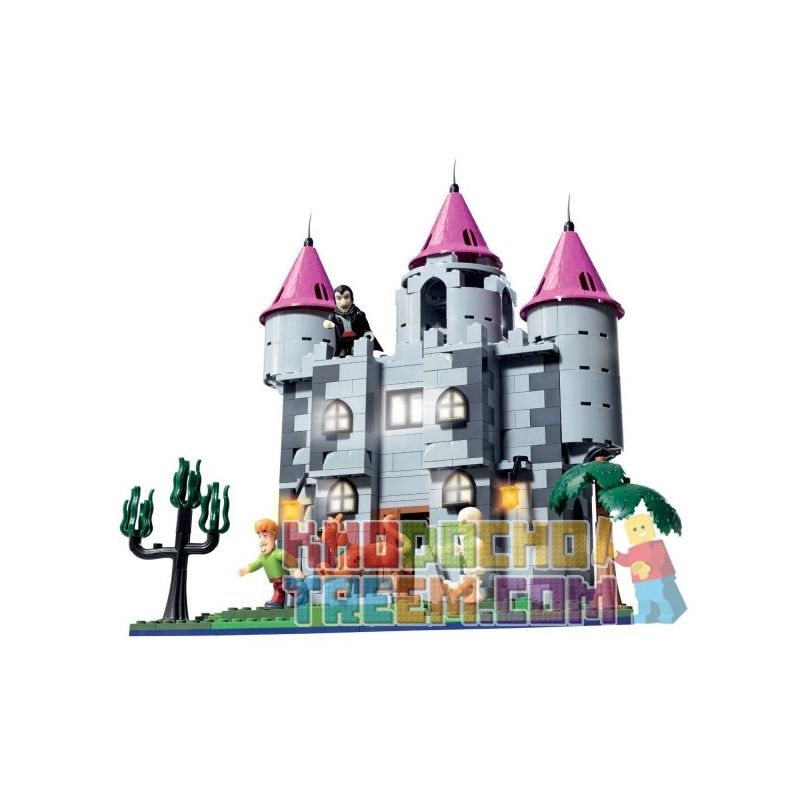 CHARACTER BUILDING 04556 non  BỘ LÂU ĐÀI SCOOBY DOO DRACULA bộ đồ chơi xếp lắp ráp ghép mô hình Medieval Castle CHARACTER BUILDING SCOOBY DOO DRACULAS CASTLE PLAYSET Chiến Tranh Trung Cổ 673 khối