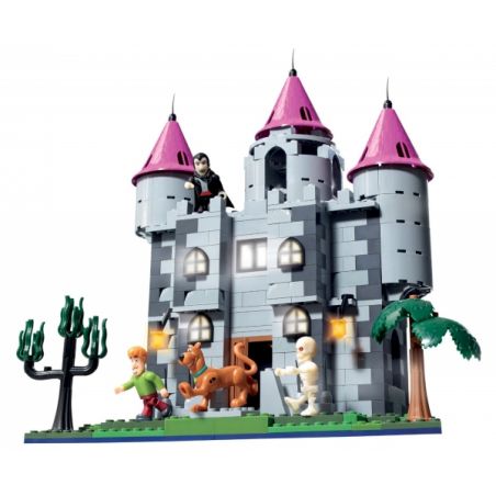 CHARACTER BUILDING 04556 non  BỘ LÂU ĐÀI SCOOBY DOO DRACULA bộ đồ chơi xếp lắp ráp ghép mô hình Medieval Castle CHARACTER BUILDING SCOOBY DOO DRACULAS CASTLE PLAYSET Chiến Tranh Trung Cổ 673 khối