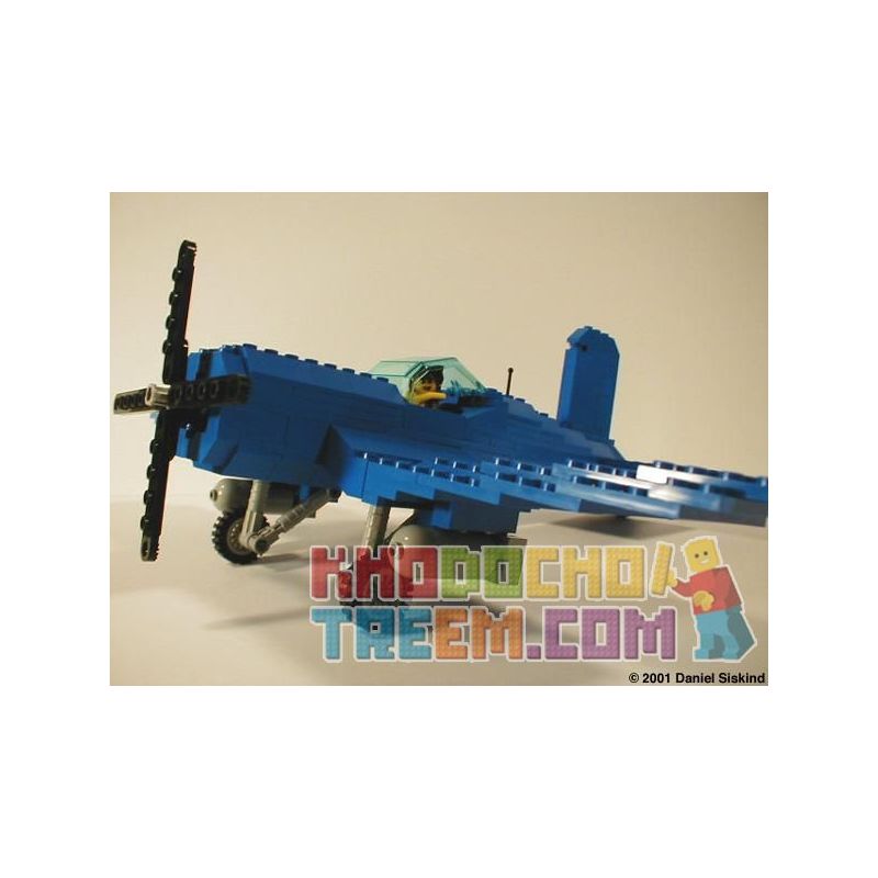 BRICKMANIA 202 non  MÁY BAY CHIẾN ĐẤU F4U CORSAIR bộ đồ chơi xếp lắp ráp ghép mô hình Military Army F4-U CORSAIR Quân Sự Bộ Đội 332 khối