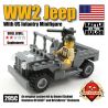 BRICKMANIA 295C non  XE JEEP THỜI THẾ CHIẾN II VÀ CÁC NHÂN VẬT NHỎ CỦA BỘ BINH HOA KỲ bộ đồ chơi xếp lắp ráp ghép mô hình Military Army WW2 JEEP WITH US INFANTRY MINIFIG Quân Sự Bộ Đội 80 khối