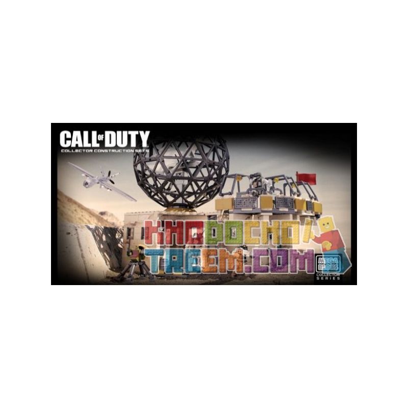 MEGA BLOKS 6818 non  CHIẾN TRƯỜNG MÁI VÒM bộ đồ chơi xếp lắp ráp ghép mô hình Call Of Duty DOME BATTLEGROUND 527 khối
