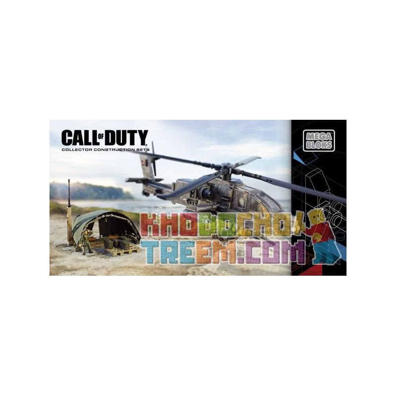 MEGA BLOKS DPB60 non  TRỰC THĂNG CHỐNG THIẾT GIÁP bộ đồ chơi xếp lắp ráp ghép mô hình Call Of Duty ANTI-ARMOR HELICOPTER 891 khối