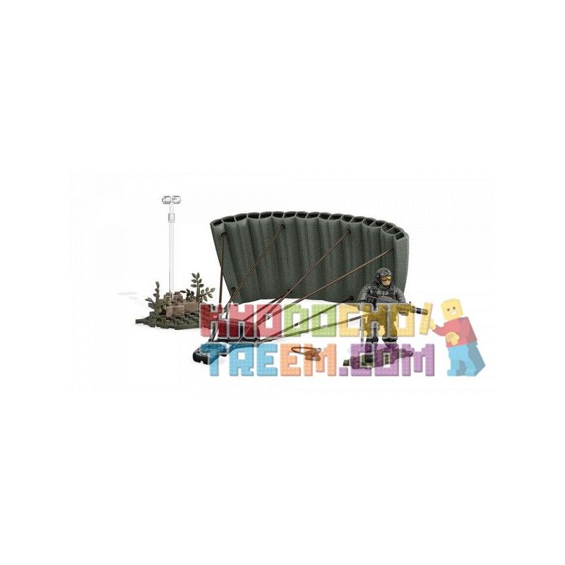 MEGA BLOKS DXB59 non  LÍNH DÙ RỪNG bộ đồ chơi xếp lắp ráp ghép mô hình Call Of Duty JUNGLE PARATROOPER 47 khối