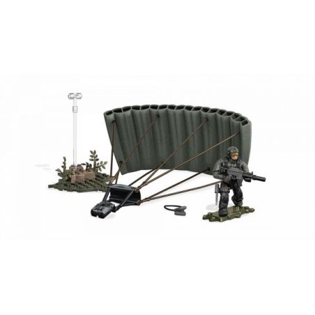MEGA BLOKS DXB59 non  LÍNH DÙ RỪNG bộ đồ chơi xếp lắp ráp ghép mô hình Call Of Duty JUNGLE PARATROOPER 47 khối