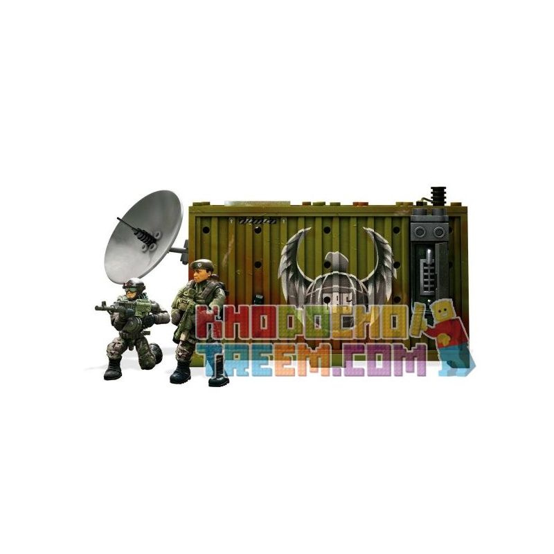 MEGA BLOKS FMG11 non  KHO VŨ KHÍ TRUYỀN THÔNG VỆ TINH JUNGLE bộ đồ chơi xếp lắp ráp ghép mô hình Call Of Duty JUNGLE SATCOM ARMORY 82 khối