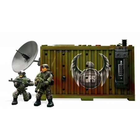 MEGA BLOKS FMG11 non  KHO VŨ KHÍ TRUYỀN THÔNG VỆ TINH JUNGLE bộ đồ chơi xếp lắp ráp ghép mô hình Call Of Duty JUNGLE SATCOM ARMORY 82 khối