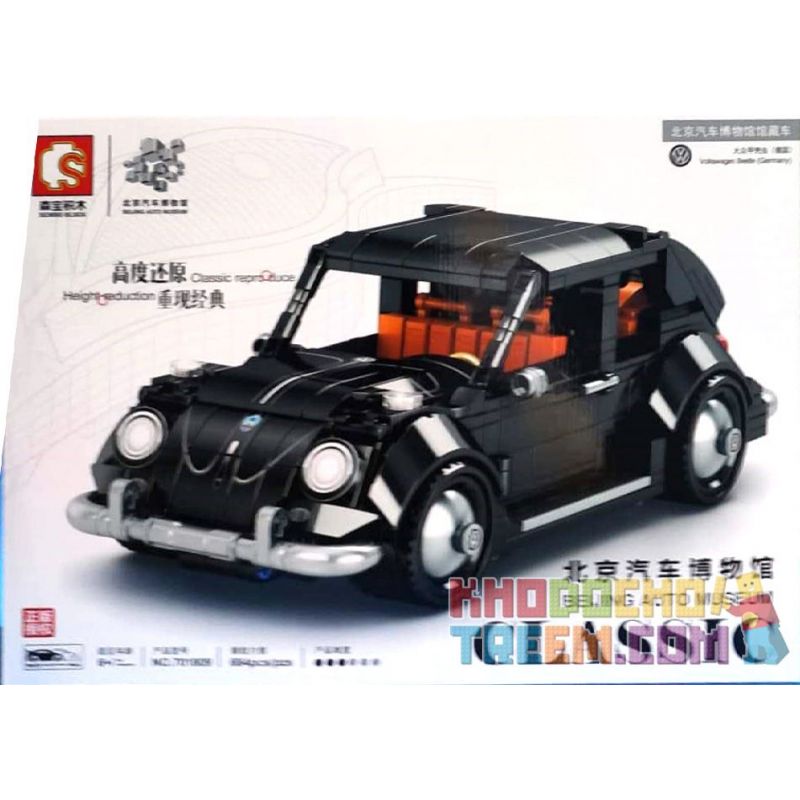 SEMBO 701809 non  BỌ CÁNH CỨNG CỦA VOLKSWAGEN. bộ đồ chơi xếp lắp ráp ghép mô hình Creator BEIJING AUTO MUSEUM Sáng Tạo 684 khối