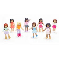 MEGA BLOKS DRC65 non  MINIFIGURE HỖN HỢP bộ đồ chơi xếp lắp ráp ghép mô hình  COLLECTIBLE FIGURES ASSORTMENT Các Bạn Gái 13 khối