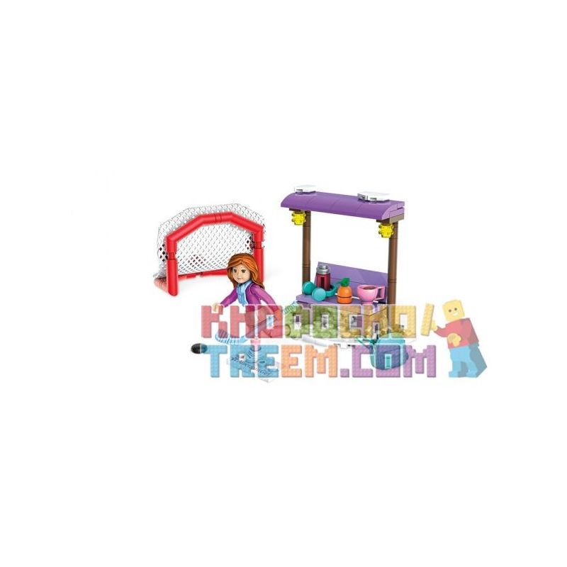 MEGA BLOKS FDY88 non  SÂN TRƯỢT BĂNG CỦA MIA bộ đồ chơi xếp lắp ráp ghép mô hình  MIA'S SKATING RINK Các Bạn Gái 93 khối