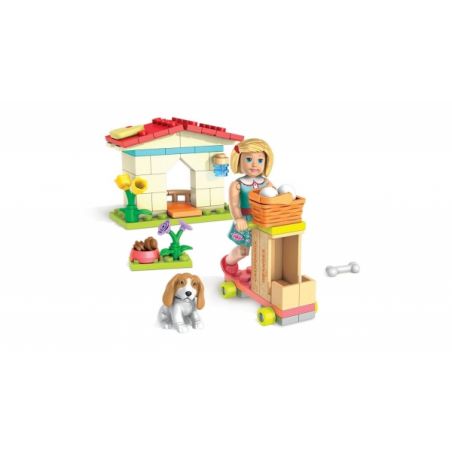 MEGA BLOKS FML65 non  XE TAY GA CỦA KIT bộ đồ chơi xếp lắp ráp ghép mô hình  KIT’S SCOOTER Các Bạn Gái 90 khối