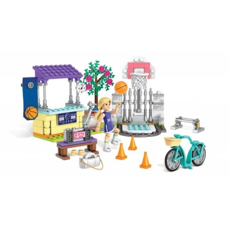 MEGA BLOKS FML68 non  BUỔI TẬP BÓNG RỔ CỦA JULIE bộ đồ chơi xếp lắp ráp ghép mô hình  JULIE’S BASKETBALL PRACTICE Các Bạn Gái