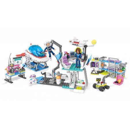 MEGA BLOKS FTY39 non  CHUYẾN PHIÊU LƯU TRONG TRẠI HÈ KHÔNG GIAN CỦA LUCIANA bộ đồ chơi xếp lắp ráp ghép mô hình  LUCIANA’S SPACE CAMP® ADVENTURES Các Bạn Gái 570 khối