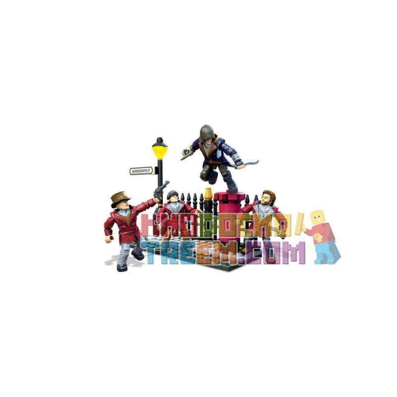 MEGA BLOKS DLC09 non  BĂNG NHÓM CÔN ĐỒ bộ đồ chơi xếp lắp ráp ghép mô hình Assassin's Creed BLIGHTER’S GANG BATTALION PACK 37 khối