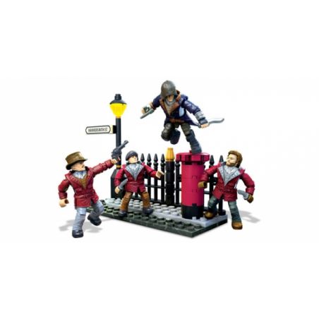 MEGA BLOKS DLC09 non  BĂNG NHÓM CÔN ĐỒ bộ đồ chơi xếp lắp ráp ghép mô hình Assassin's Creed BLIGHTER’S GANG BATTALION PACK 37 khối