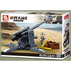 SLUBAN M38-B0852 B0852 0852 M38B0852 38-B0852 non  SÚNG CHỐNG TĂNG 88MM CỦA ĐỨC bộ đồ chơi xếp lắp ráp ghép mô hình Military Army Quân Sự Bộ Đội 115 khối