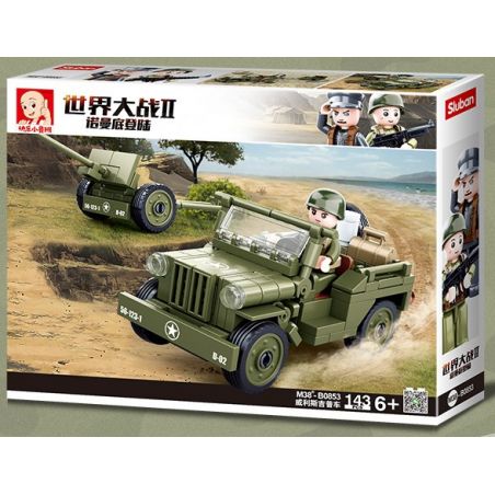 SLUBAN M38-B0853 B0853 0853 M38B0853 38-B0853 non  WILLIS JEEP. bộ đồ chơi xếp lắp ráp ghép mô hình Military Army Quân Sự Bộ Đội 143 khối
