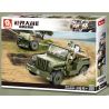 SLUBAN M38-B0853 B0853 0853 M38B0853 38-B0853 non  WILLIS JEEP. bộ đồ chơi xếp lắp ráp ghép mô hình Military Army Quân Sự Bộ Đội 143 khối