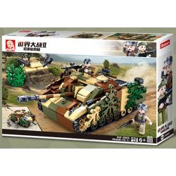 SLUBAN M38-B0858 B0858 0858 M38B0858 38-B0858 non  SÚNG TẤN CÔNG CỦA ĐỨC STUG III bộ đồ chơi xếp lắp ráp ghép mô hình Military Army STURMGESCHÜTZ III Quân Sự Bộ Đội 524 khối