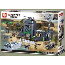 SLUBAN M38-B0861 B0861 0861 M38B0861 38-B0861 non  PHÁO ĐÀI ĐẠI TÂY DƯƠNG CỦA ĐỨC bộ đồ chơi xếp lắp ráp ghép mô hình Military Army Quân Sự Bộ Đội 765 khối