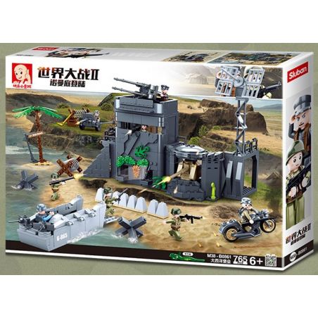 SLUBAN M38-B0861 B0861 0861 M38B0861 38-B0861 non  PHÁO ĐÀI ĐẠI TÂY DƯƠNG CỦA ĐỨC bộ đồ chơi xếp lắp ráp ghép mô hình Military Army Quân Sự Bộ Đội 765 khối