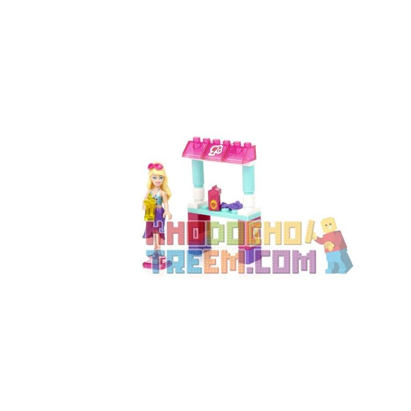 MEGA BLOKS 80234 non  MÓN ĂN NHIỆT ĐỚI BARBIE bộ đồ chơi xếp lắp ráp ghép mô hình  TROPICAL TREATS BARBIE® Các Bạn Gái 28 khối