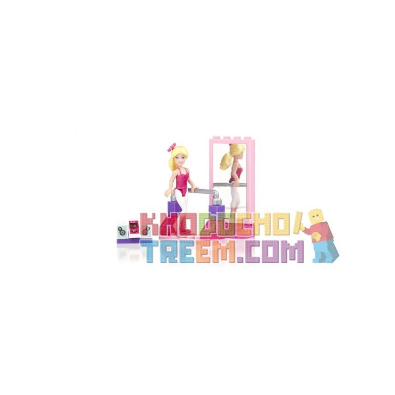 MEGA BLOKS 80235 non  BÚP BÊ BARBIE VUI VẺ bộ đồ chơi xếp lắp ráp ghép mô hình  DANCE FUN BARBIE® Các Bạn Gái 25 khối