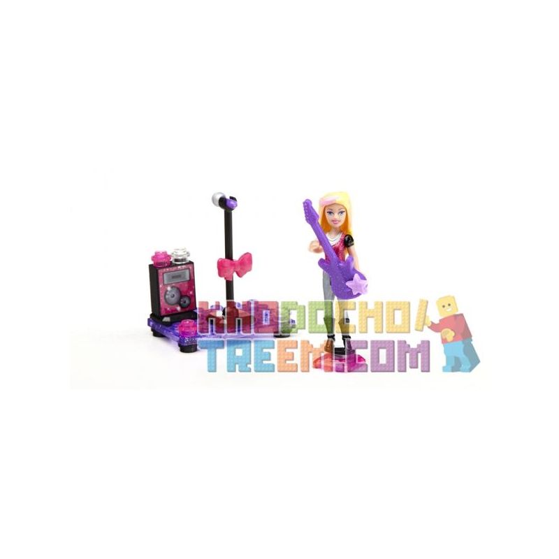 MEGA BLOKS 80238 non  CA SĨ NHẠC POP BARBIE bộ đồ chơi xếp lắp ráp ghép mô hình  POP STAR BARBIE® Các Bạn Gái 23 khối