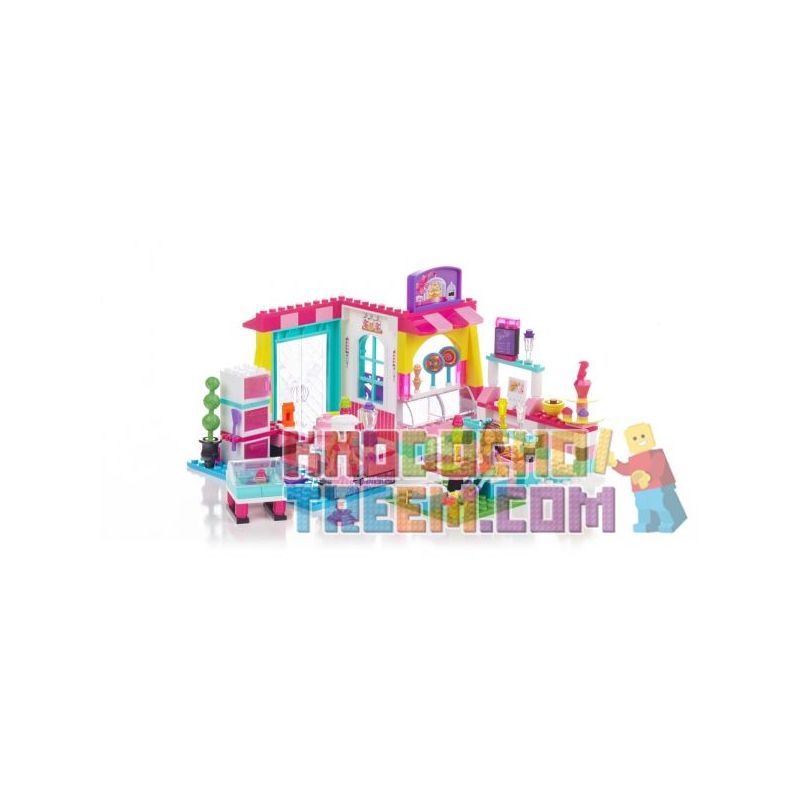 MEGA BLOKS 80249 non  CỬA HÀNG BÁNH MÌ bộ đồ chơi xếp lắp ráp ghép mô hình  BAKERY SHOP Các Bạn Gái 229 khối
