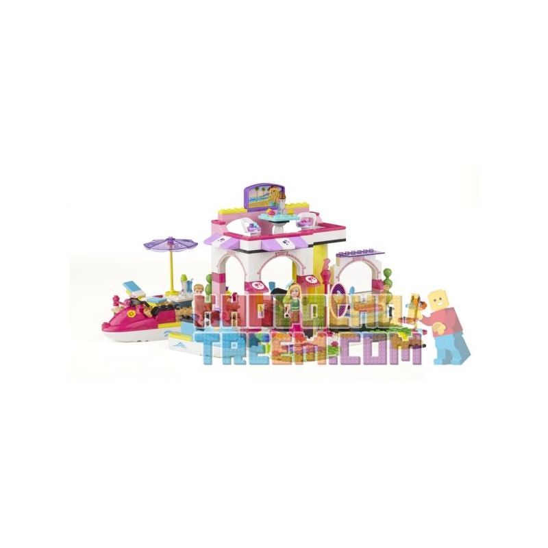 MEGA BLOKS 80252 non  BẾN TÀU TUYỆT VỜI bộ đồ chơi xếp lắp ráp ghép mô hình  FAB MARINA Các Bạn Gái 254 khối