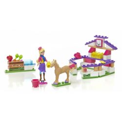 MEGA BLOKS 80280 non  CHĂM SÓC NGỰA bộ đồ chơi xếp lắp ráp ghép mô hình  PONY CARE Các Bạn Gái 94 khối