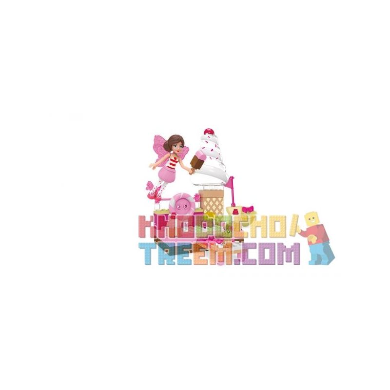 MEGA BLOKS FFP23 non  KEM SUNDAE bộ đồ chơi xếp lắp ráp ghép mô hình  SUNDAE SAILBOAT Các Bạn Gái 48 khối