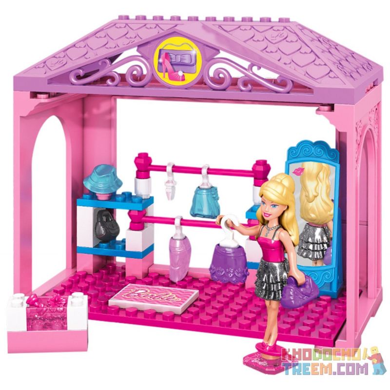 MEGA BLOKS 80198 CND45 non  ÁO CHOÀNG CHUI ĐẦU bộ đồ chơi xếp lắp ráp ghép mô hình  WALK-IN CLOSET Các Bạn Gái 46 khối