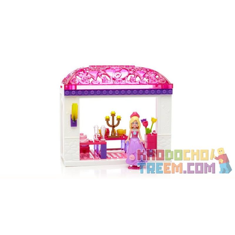 MEGA BLOKS 84705 CND48 non  TIỆC TRÀ CÔNG CHÚA bộ đồ chơi xếp lắp ráp ghép mô hình  PRINCESS TEA PARTY Các Bạn Gái 57 khối