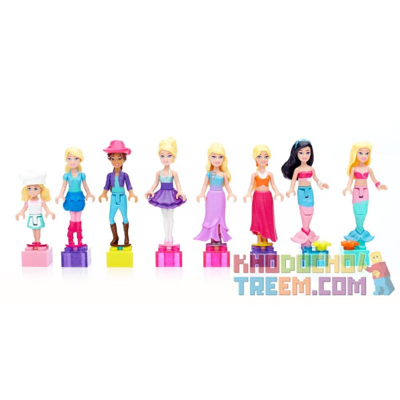 MEGA BLOKS 80260 non  BÚP BÊ THỜI TRANG MINI bộ đồ chơi xếp lắp ráp ghép mô hình  MINI FASHION FIGURES Các Bạn Gái