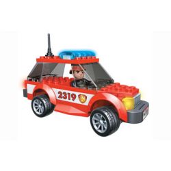 MEGA BLOKS 2411 2432 non  SUV TUẦN TRA CỨU HỎA bộ đồ chơi xếp lắp ráp ghép mô hình City FIRE PATROL SUV Thành Phố 75 khối