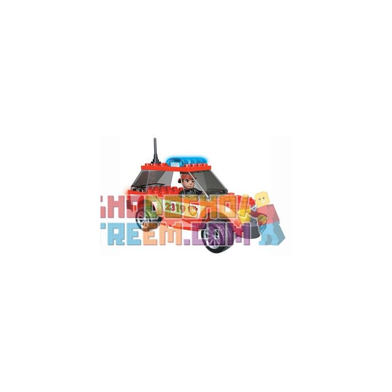 MEGA BLOKS 2411 2432 non  SUV TUẦN TRA CỨU HỎA bộ đồ chơi xếp lắp ráp ghép mô hình City FIRE PATROL SUV Thành Phố 75 khối