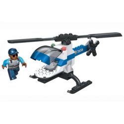 MEGA BLOKS 2413 2433 non  TRỰC THĂNG CẢNH SÁT bộ đồ chơi xếp lắp ráp ghép mô hình City POLICE FORCE CHOPPER Thành Phố 71 khối
