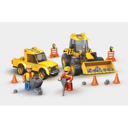 MEGA BLOKS 2423 non  NHIỆM VỤ XÂY DỰNG bộ đồ chơi xếp lắp ráp ghép mô hình City CONSTRUCTION MISSION Thành Phố 218 khối