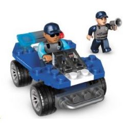 MEGA BLOKS 223 non  XE ĐỊA HÌNH CẢNH SÁT bộ đồ chơi xếp lắp ráp ghép mô hình City POLICE ATV Thành Phố 47 khối