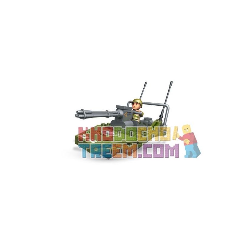MEGA BLOKS 2410 non  TÀU CAO TỐC TÀNG HÌNH bộ đồ chơi xếp lắp ráp ghép mô hình Military Army STEALTH SPEED BOAT Quân Sự Bộ Đội 61 khối