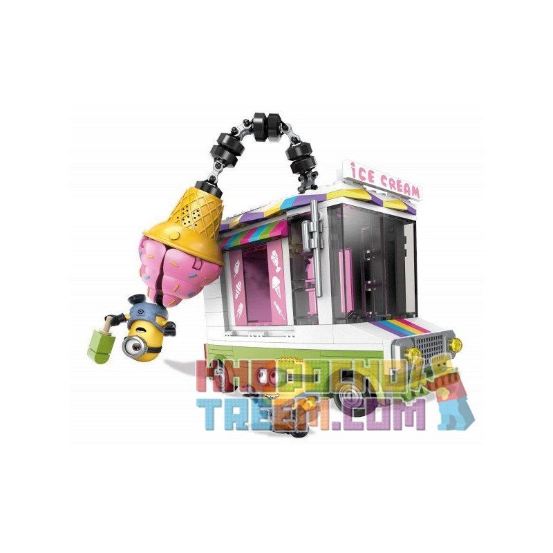 MEGA BLOKS DPG73 non  XE BÁN KEM bộ đồ chơi xếp lắp ráp ghép mô hình Movie & Game ICE SCREAM TRUCK Phim Và Trò Chơi