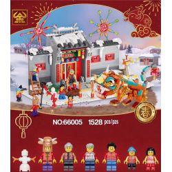 NOT  STORY OF NIAN 80106 TAURUS 66005 xếp lắp ráp ghép mô hình CÂU CHUYỆN CỦA NIAN NIÊN Seasonal Mùa Lễ Hội 1067 khối