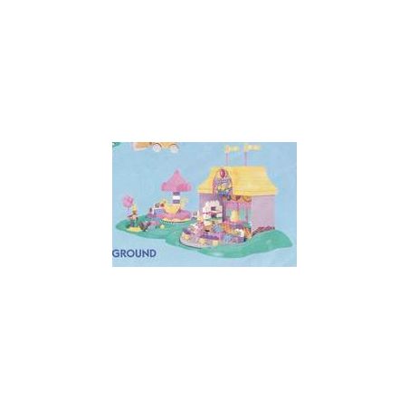 MEGA BLOKS 9412 non  ĐỊA ĐIỂM TỔ CHỨC TIỆC bộ đồ chơi xếp lắp ráp ghép mô hình  PARTY PLAYGROUND Các Bạn Gái 190 khối